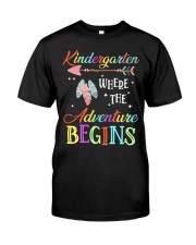 Kindergarten where the Adventure Begins Classic T-Shirt front