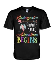 Kindergarten where the Adventure Begins V-Neck T-Shirt thumbnail