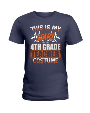 THIS IS MY SCARY 4TH GRADE TEACHER COSTUME Ladies T-Shirt thumbnail