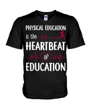 Heartbeat Education V-Neck T-Shirt thumbnail