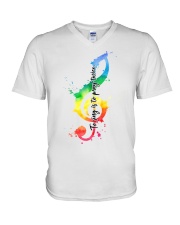 To sing is to pray twice V-Neck T-Shirt thumbnail