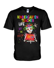 Kindergarten Teacher Life V-Neck T-Shirt thumbnail