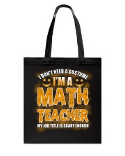 Math Teacher Halloween Tote Bag front