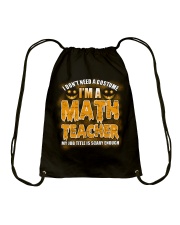 Math Teacher Halloween Drawstring Bag thumbnail