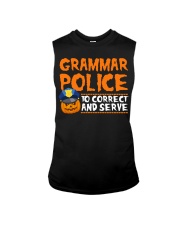 GRAMMAR POLICE TO CORRECT AND SERVE Sleeveless Tee thumbnail