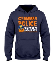 GRAMMAR POLICE TO CORRECT AND SERVE Hooded Sweatshirt thumbnail