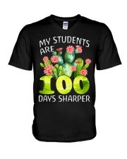 MY STUDENTS ARE 100 DAYS SHARPER V-Neck T-Shirt thumbnail