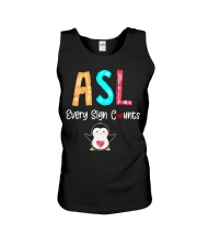 ASL every sign counts Unisex Tank thumbnail