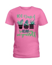100 DAYS OF BE LEAFING IN YOURSELF Ladies T-Shirt thumbnail