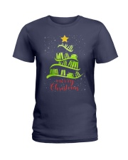 LIBRARIAN MERRY CHRISTMAS Ladies T-Shirt thumbnail