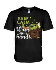 wash your hands V-Neck T-Shirt thumbnail