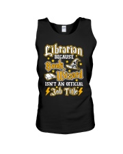 Librarian Because book wizard Unisex Tank thumbnail