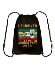 I survived toilet paper Drawstring Bag thumbnail