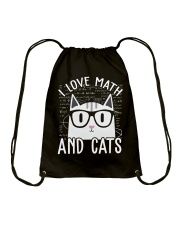 I LOVE MATH AND CATS Drawstring Bag thumbnail