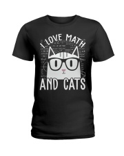 I LOVE MATH AND CATS Ladies T-Shirt thumbnail