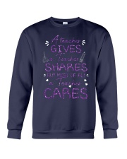 a Teacher cares Crewneck Sweatshirt thumbnail