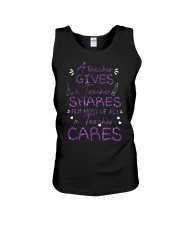 a Teacher cares Unisex Tank thumbnail