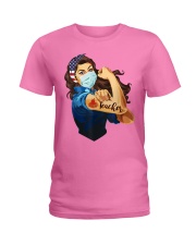 Teacher strong wear masks Ladies T-Shirt thumbnail
