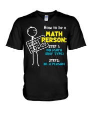 How to be a Math Person V-Neck T-Shirt thumbnail