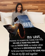 WF029 - GIFT FOR WIFE Large Fleece Blanket - 60" x 80" aos-coral-fleece-blanket-60x80-lifestyle-front-05