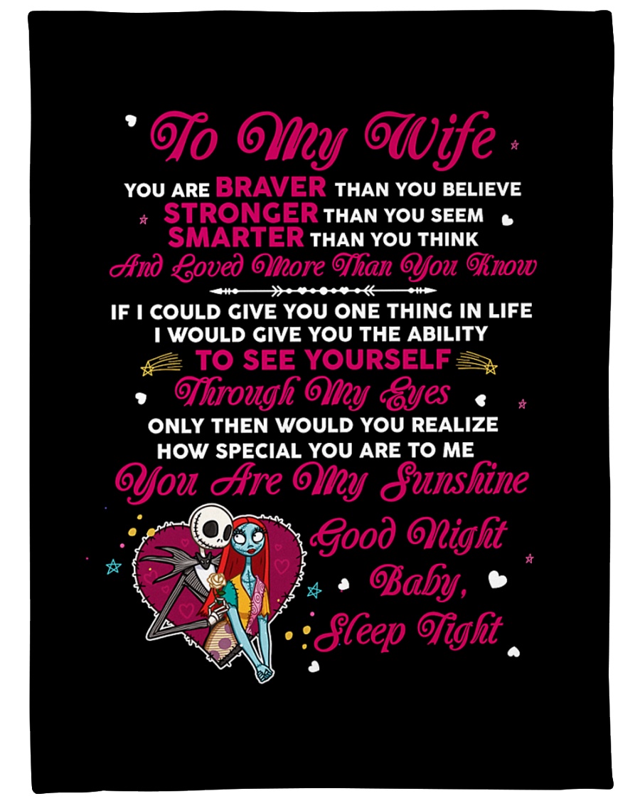 WF013 - GIFT FOR WIFE Large Fleece Blanket - 60" x 80"