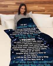 WF019 - GIFT FOR WIFE Large Fleece Blanket - 60" x 80" aos-coral-fleece-blanket-60x80-lifestyle-front-05