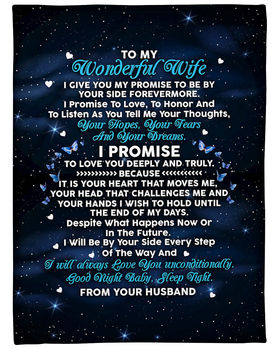 WF019 - GIFT FOR WIFE Large Fleece Blanket - 60" x 80"