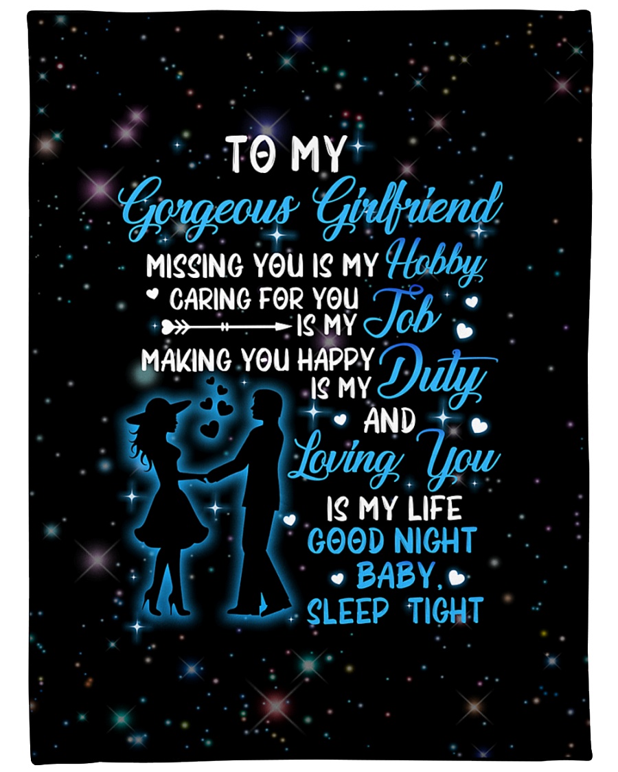 GF004 - GIFT FOR GIRLFRIEND Large Fleece Blanket - 60" x 80"