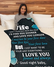 WF012 - GIFT FOR WIFE Large Fleece Blanket - 60" x 80" aos-coral-fleece-blanket-60x80-lifestyle-front-05