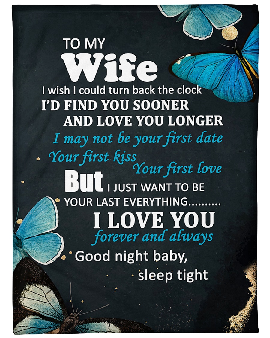 WF012 - GIFT FOR WIFE Large Fleece Blanket - 60" x 80"