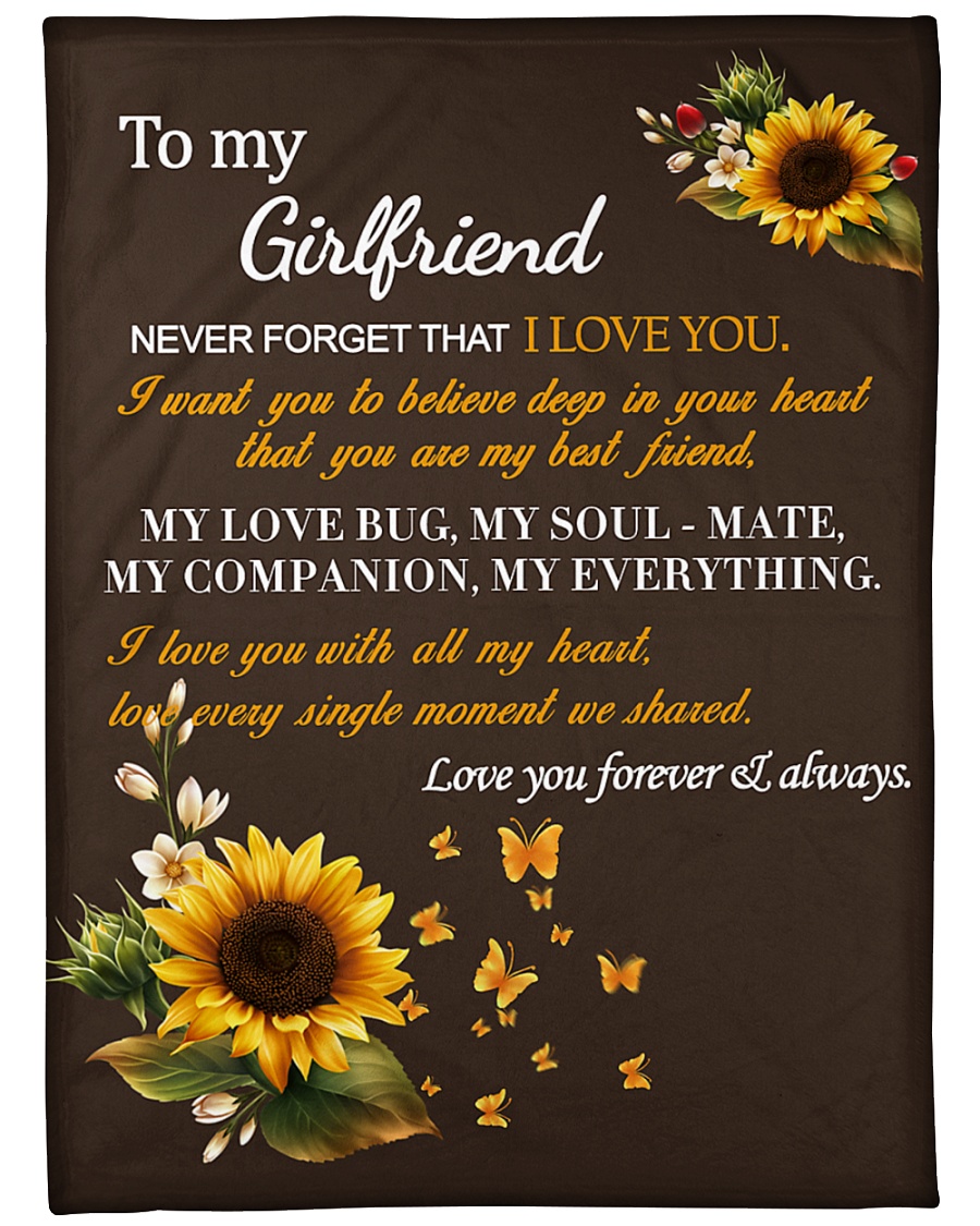 GF005 - GIFT FOR GIRLFRIEND Large Fleece Blanket - 60" x 80"