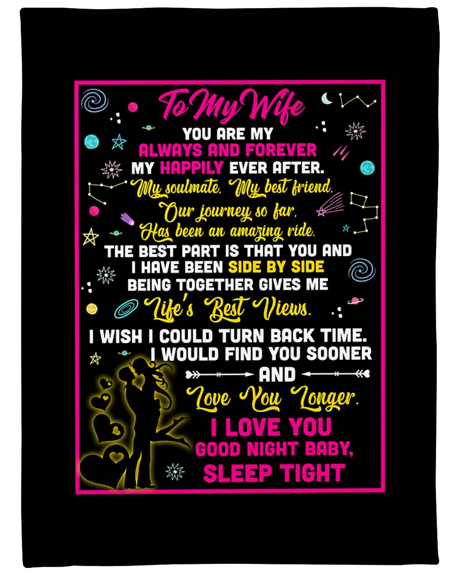 WF014 - GIFT FOR WIFE Large Fleece Blanket - 60" x 80"