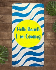 Dawn On The Beach Beach Towel aos-towelbeach-vertical-front-lifestyle-1