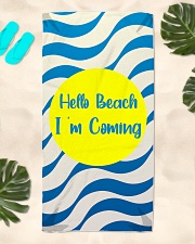 Dawn On The Beach Beach Towel aos-towelbeach-vertical-front-lifestyle-2