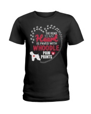 My Heart Paved With Whoodle Paw Prints Ladies T-Shirt thumbnail