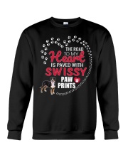 My Heart Paved With Swissy Paw Prints Crewneck Sweatshirt thumbnail