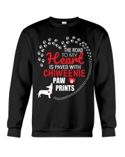 My Heart Paved With Chiweenie Paw Prints Crewneck Sweatshirt thumbnail
