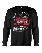 My Heart Paved With Keeshond Paw Prints Crewneck Sweatshirt thumbnail