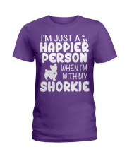 Happier Person Shorkie Ladies T-Shirt front