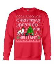 Christmas Is Better With A Brittany Crewneck Sweatshirt front