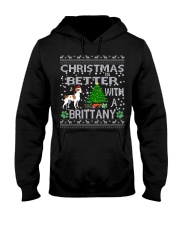 Christmas Is Better With A Brittany Hooded Sweatshirt thumbnail