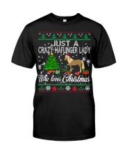 Crazy Haflinger Lady Who Loves Christmas Classic T-Shirt thumbnail