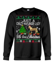 Crazy Haflinger Lady Who Loves Christmas Crewneck Sweatshirt tile
