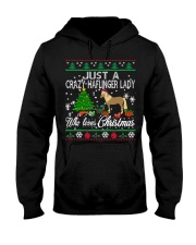 Crazy Haflinger Lady Who Loves Christmas Hooded Sweatshirt thumbnail