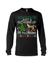 Crazy Haflinger Lady Who Loves Christmas Long Sleeve Tee thumbnail