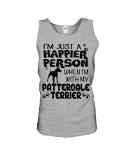 Patterdale Terrier Happier Person Unisex Tank thumbnail