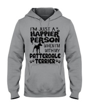 Patterdale Terrier Happier Person Hooded Sweatshirt thumbnail