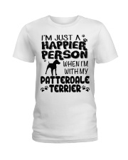 Patterdale Terrier Happier Person Ladies T-Shirt front