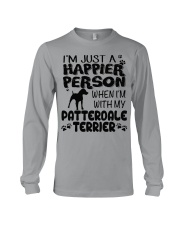 Patterdale Terrier Happier Person Long Sleeve Tee thumbnail