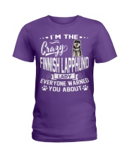 Crazy Finnish Lapphund Lady Ladies T-Shirt thumbnail